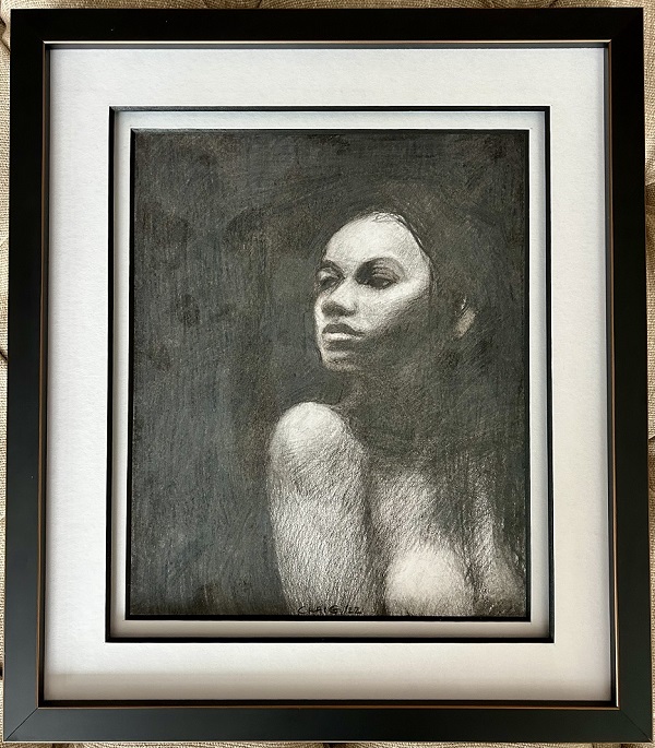 Mirror Lady framed